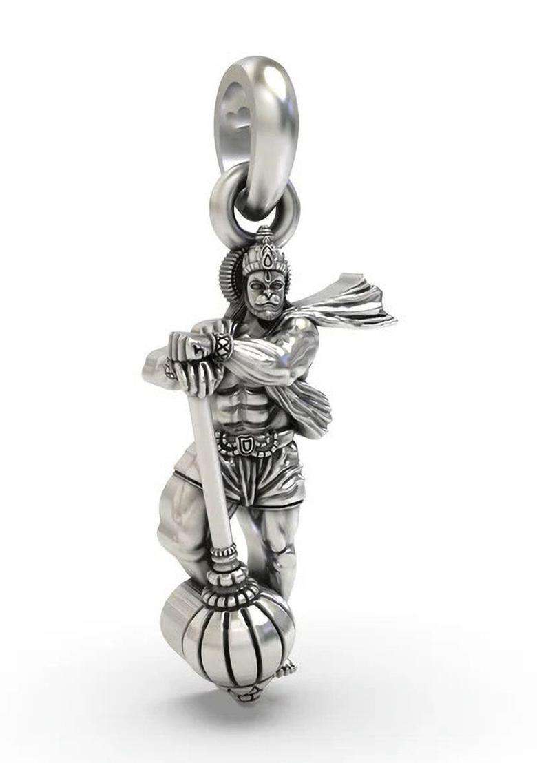 Silver-Plated Pendant for Men & Women | Traditional Temple Jewellery for Wedding & Festive Wear | Festive Gift - Indya