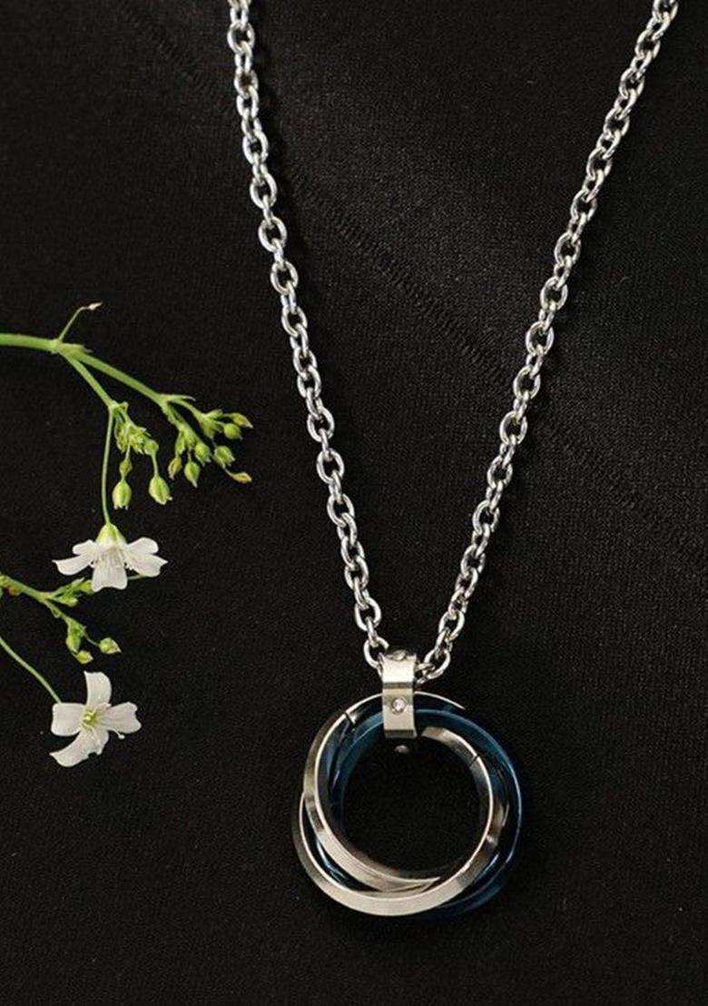 Silver-Plated Pendants with Chains for Men | Stylish Party & Everyday Wear | Gift for Him - Indya