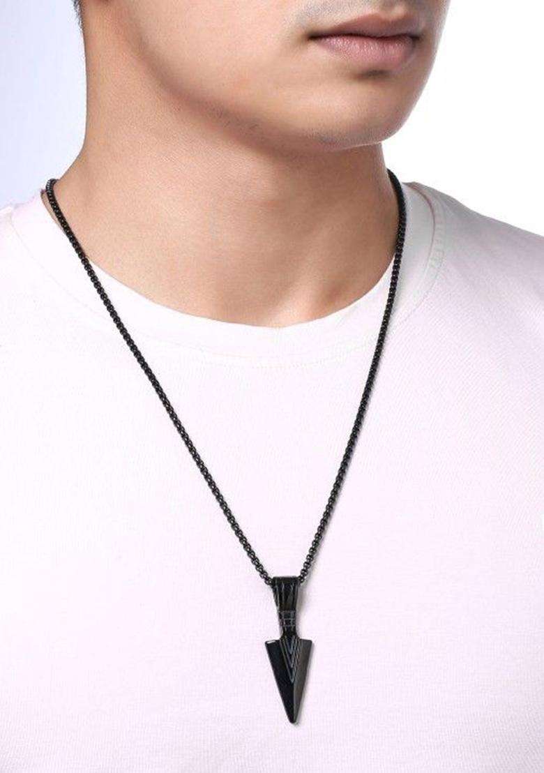 Silver-Plated Pendants with Chains for Men | Stylish Party & Everyday Wear | Gift for Him - Indya