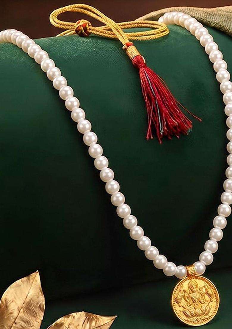 Copper Gold-Plated Temple Necklace for Women | Traditional Temple Jewellery for Wedding & Festive Wear | Gift for Her - Indya