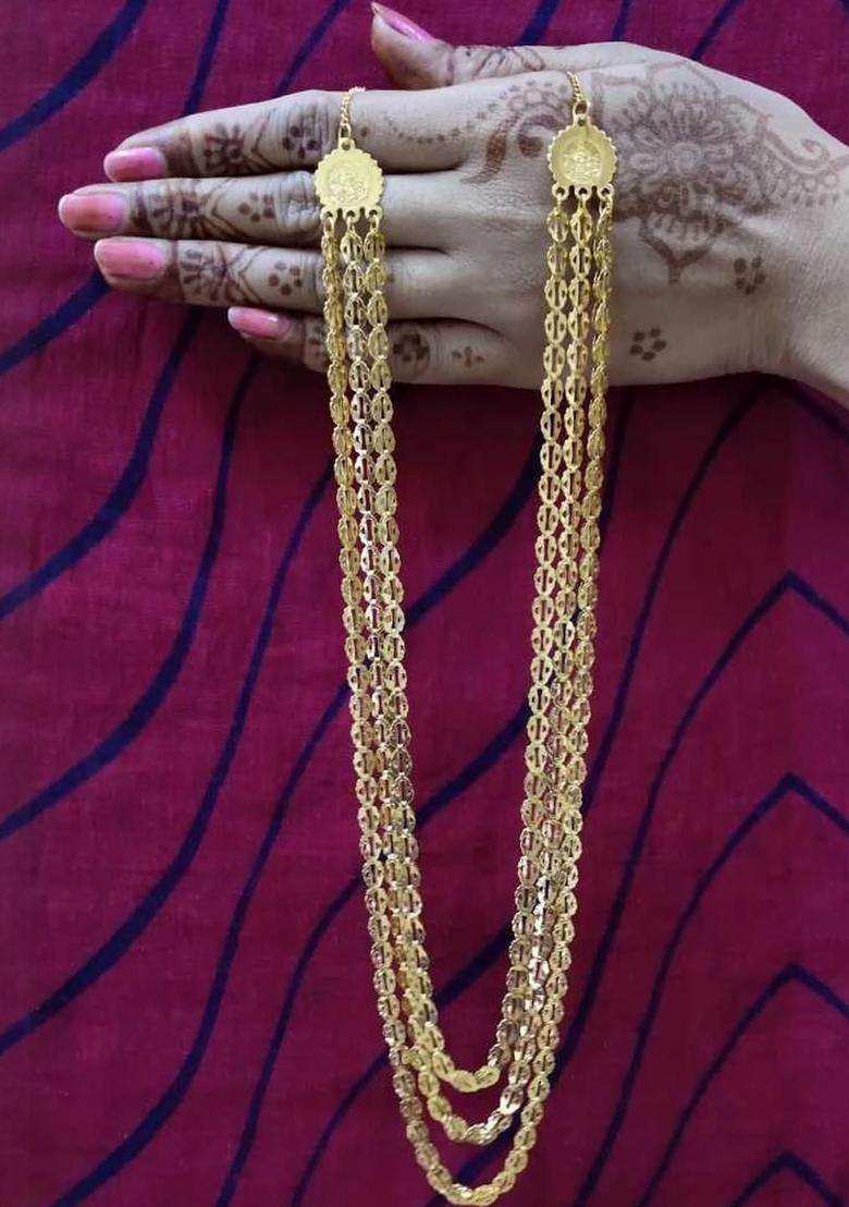 Gold-Plated Metal Necklace for Men & Women | Stylish Party & Everyday Wear | Festive Gift - Indya
