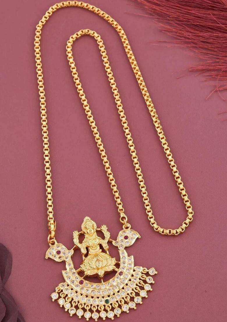 Gold-Plated Brass Necklace for Men & Women | Stylish Party & Everyday Wear | Festive Gift - Indya