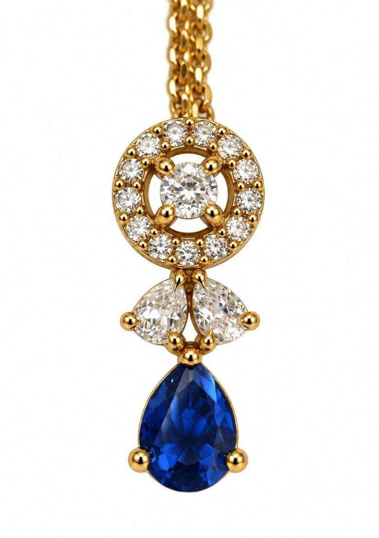 Gold-Plated American Diamond Studded Maang Tikka Head Jewellery for Women | Traditional Temple Jewellery for Wedding & Festive Wear | Gift for Her - Indya