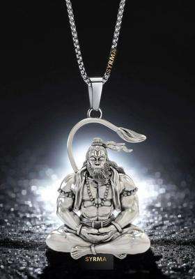 Stainless Steel Temple Pendant with Chain for Men & Women | Traditional Temple Jewellery for Wedding & Festive Wear | Festive Gift