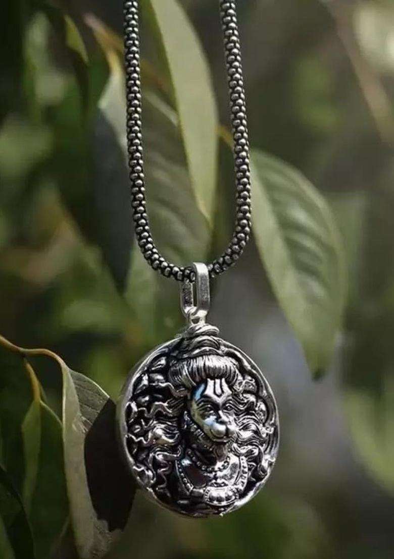 Stainless Steel Temple Pendant with Chain for Men & Women | Traditional Temple Jewellery for Wedding & Festive Wear | Festive Gift - Indya
