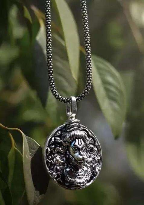 Stainless Steel Temple Pendant with Chain for Men & Women | Traditional Temple Jewellery for Wedding & Festive Wear | Festive Gift