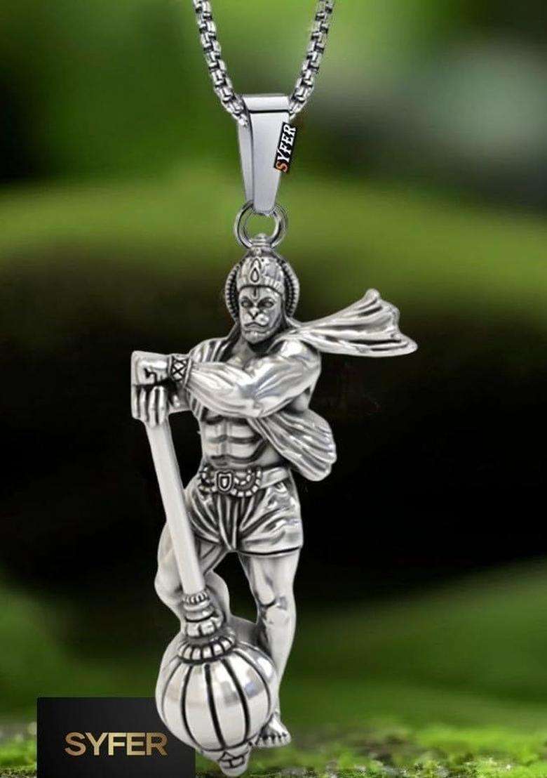 Stainless Steel Temple Pendant with Chain for Men & Women | Traditional Temple Jewellery for Wedding & Festive Wear | Festive Gift - Indya