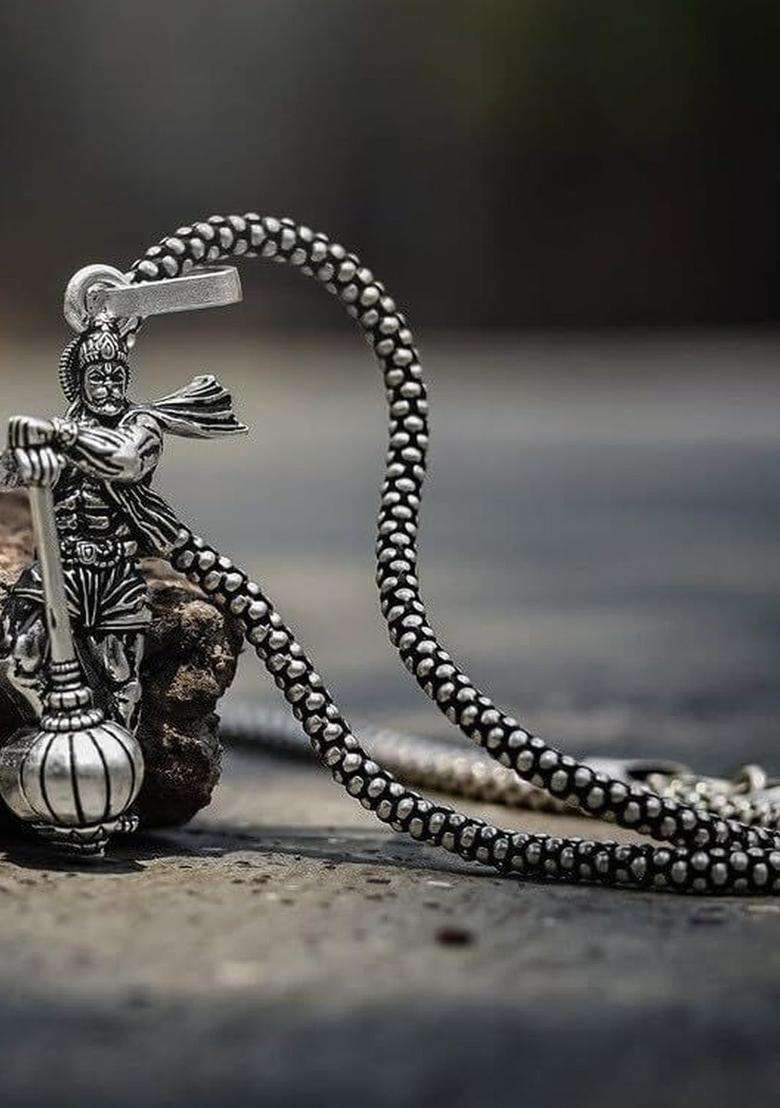 Stainless Steel Temple Pendant with Chain for Men & Women | Traditional Temple Jewellery for Wedding & Festive Wear | Festive Gift - Indya