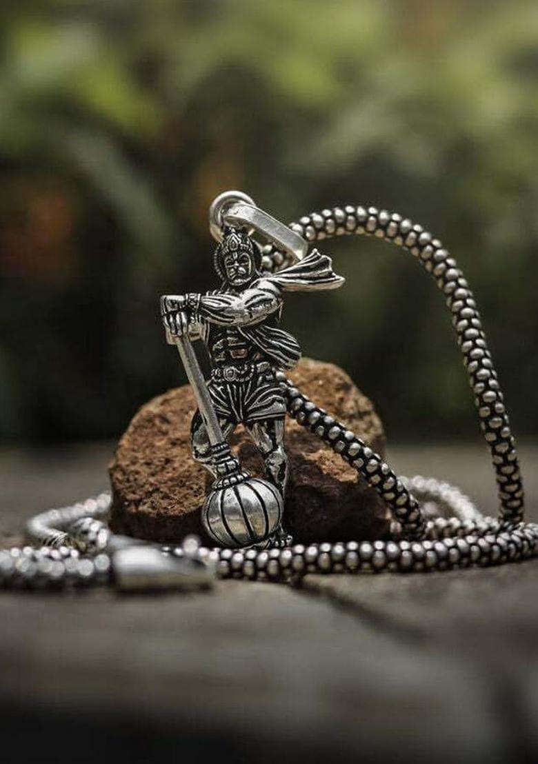 Stainless Steel Temple Pendant with Chain for Men & Women | Traditional Temple Jewellery for Wedding & Festive Wear | Festive Gift - Indya