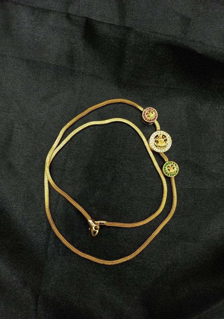 Copper Gold-Plated Temple Necklace for Women | Traditional Temple Jewellery for Wedding & Festive Wear | Gift for Her - Indya