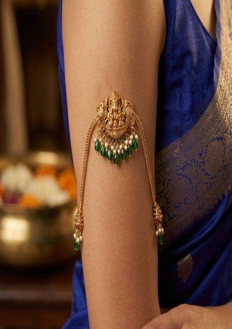 Gold-Plated Temple Bangle for Women | Traditional Temple Jewellery for Wedding & Festive Wear | Gift for Her - Indya
