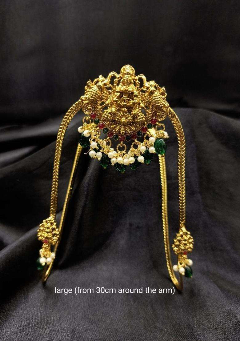 Gold-Plated Temple Bangle for Women | Traditional Temple Jewellery for Wedding & Festive Wear | Gift for Her - Indya