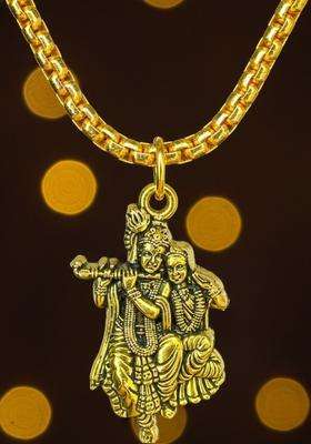 Silver-Plated Pendant for Men & Women | Traditional Temple Jewellery for Wedding & Festive Wear | Festive Gift