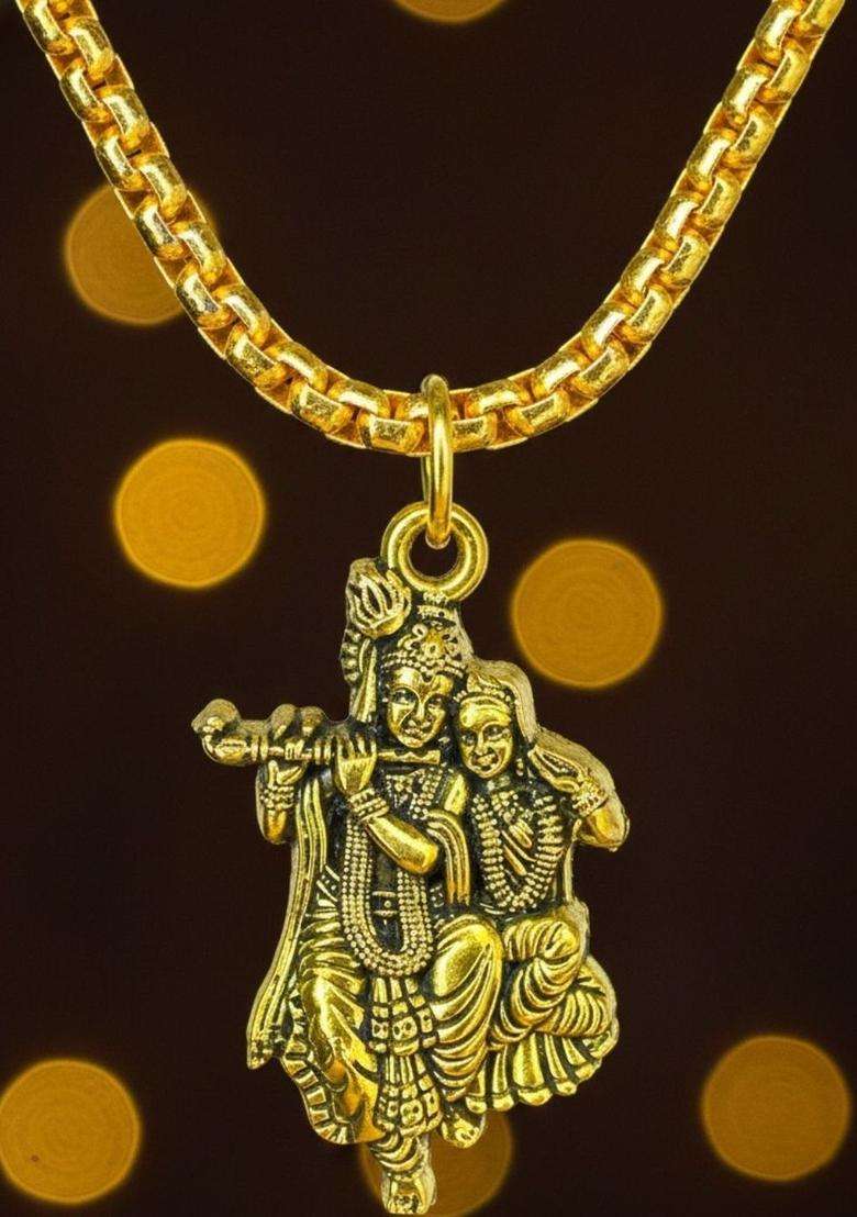 Silver-Plated Pendant for Men & Women | Traditional Temple Jewellery for Wedding & Festive Wear | Festive Gift - Indya