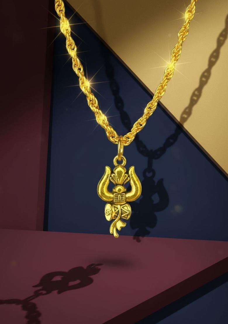 Silver-Plated Contemporary Pendants with Chains for Men & Women | Traditional Temple Jewellery for Wedding & Festive Wear | Festive Gift - Indya
