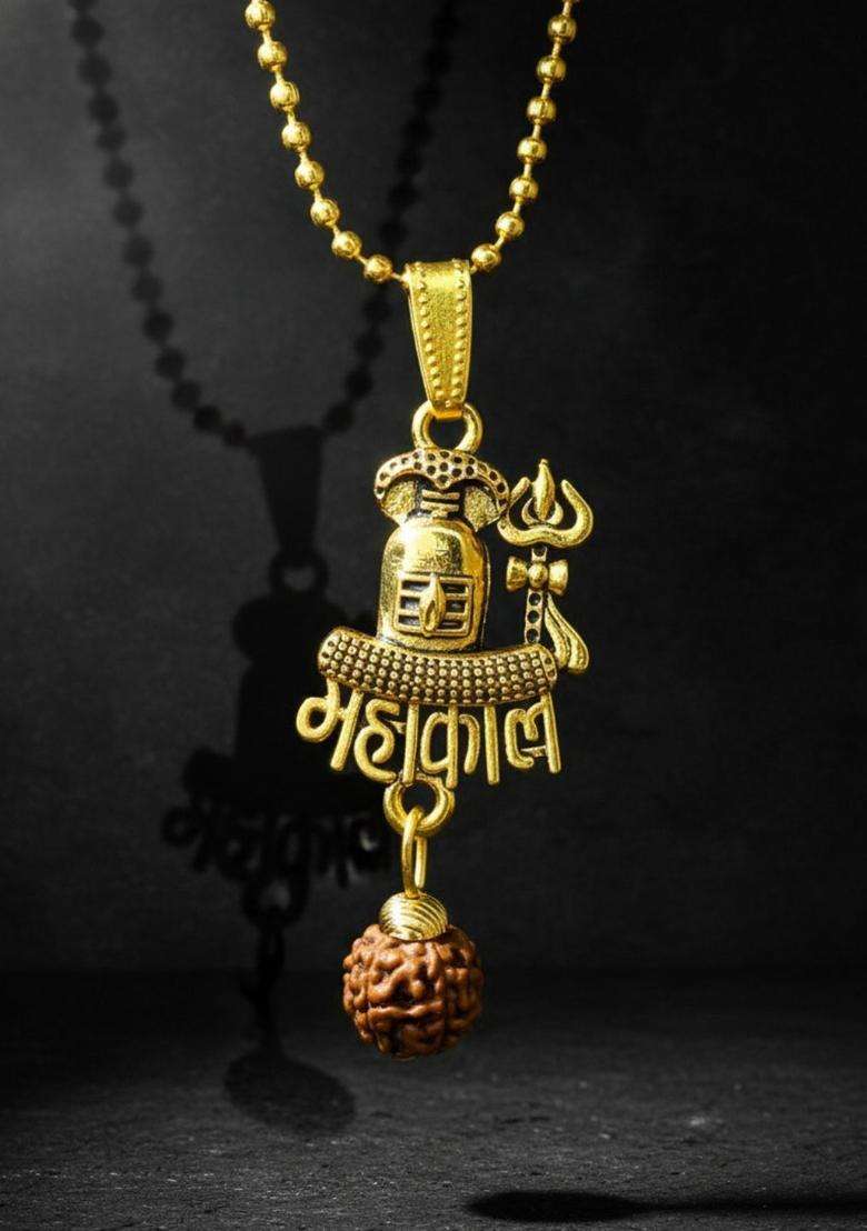 Silver-Plated Contemporary Pendants with Chains for Men & Women | Traditional Temple Jewellery for Wedding & Festive Wear | Festive Gift - Indya
