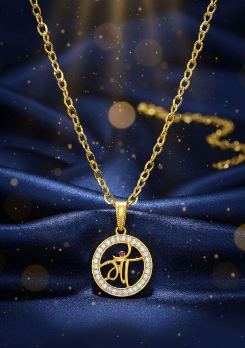 Circular Pendants with Chains for Men & Women | Traditional Temple Jewellery for Wedding & Festive Wear | Festive Gift - Indya
