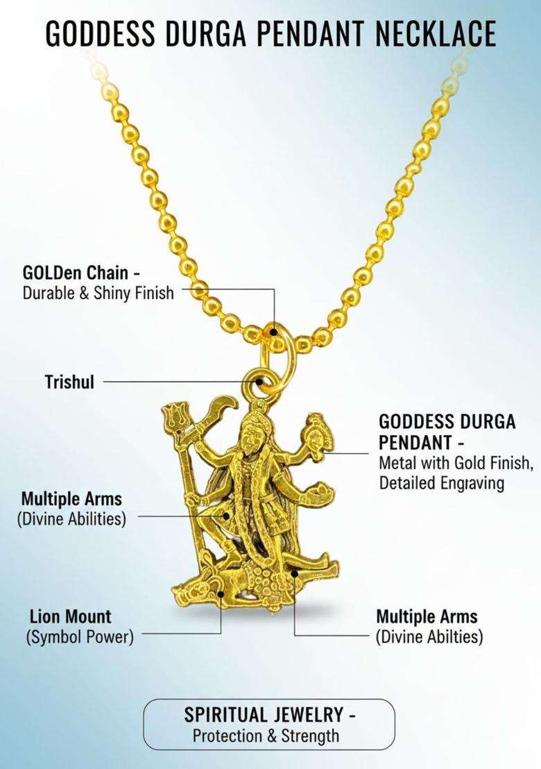 Quirky Pendants with Chains for Men & Women | Traditional Temple Jewellery for Wedding & Festive Wear | Festive Gift - Indya