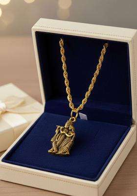 Pendants with Chains for Men & Women | Traditional Temple Jewellery for Wedding & Festive Wear | Festive Gift