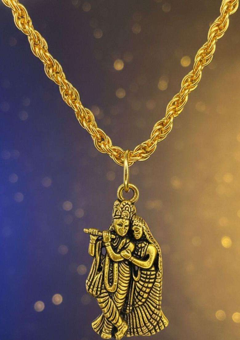 Pendants with Chains for Men & Women | Traditional Temple Jewellery for Wedding & Festive Wear | Festive Gift - Indya
