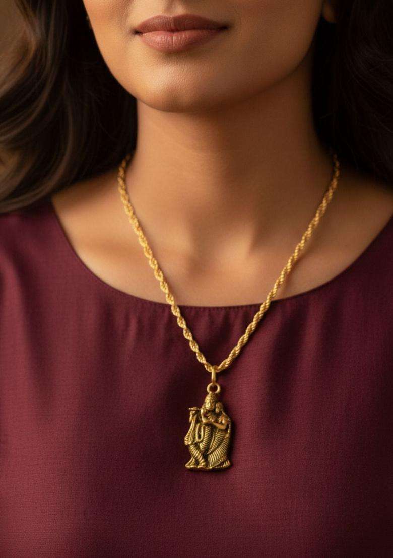 Pendants with Chains for Men & Women | Traditional Temple Jewellery for Wedding & Festive Wear | Festive Gift - Indya