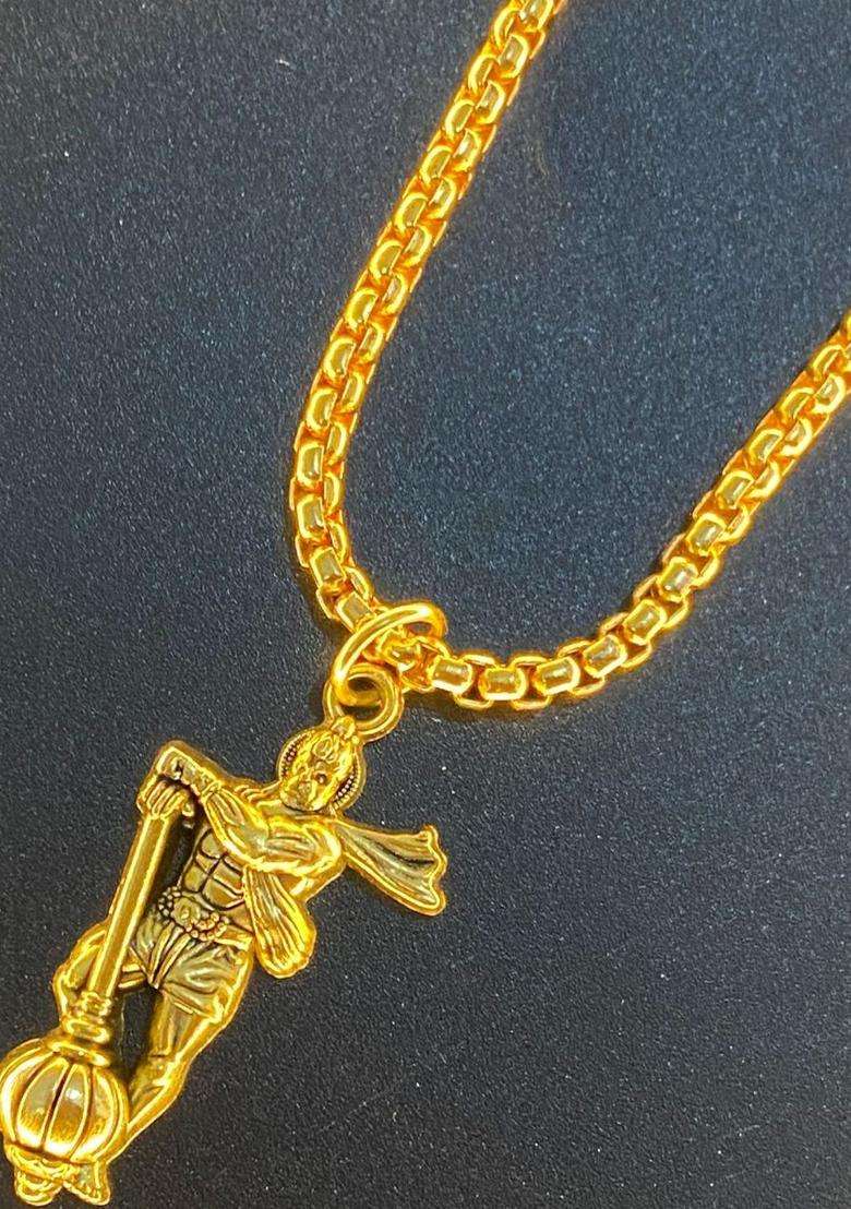 Gold-Plated Contemporary Pendants with Chains for Men & Women | Traditional Temple Jewellery for Wedding & Festive Wear | Festive Gift - Indya