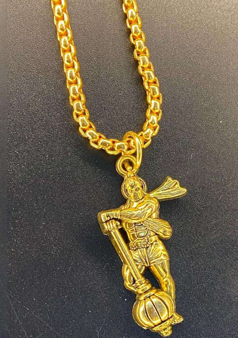 Gold-Plated Contemporary Pendants with Chains for Men & Women | Traditional Temple Jewellery for Wedding & Festive Wear | Festive Gift - Indya