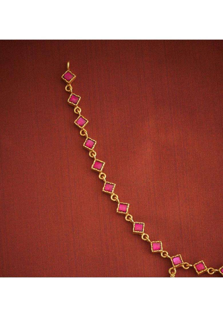 Sterling Silver Gold-Plated Temple Necklace with Kundan for Women | Traditional Temple Jewellery for Wedding & Festive Wear | Gift for Her - Indya
