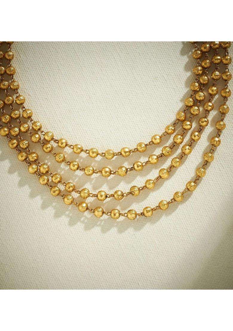 Sterling Silver Gold-Plated Temple Necklace with Kundan for Women | Traditional Temple Jewellery for Wedding & Festive Wear | Gift for Her - Indya