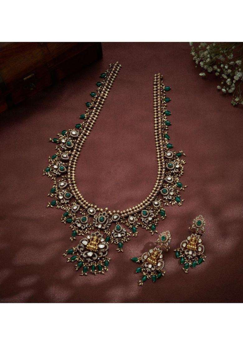 Sterling Silver Gold-Plated Temple Necklace for Women | Traditional Temple Jewellery for Wedding & Festive Wear | Gift for Her - Indya