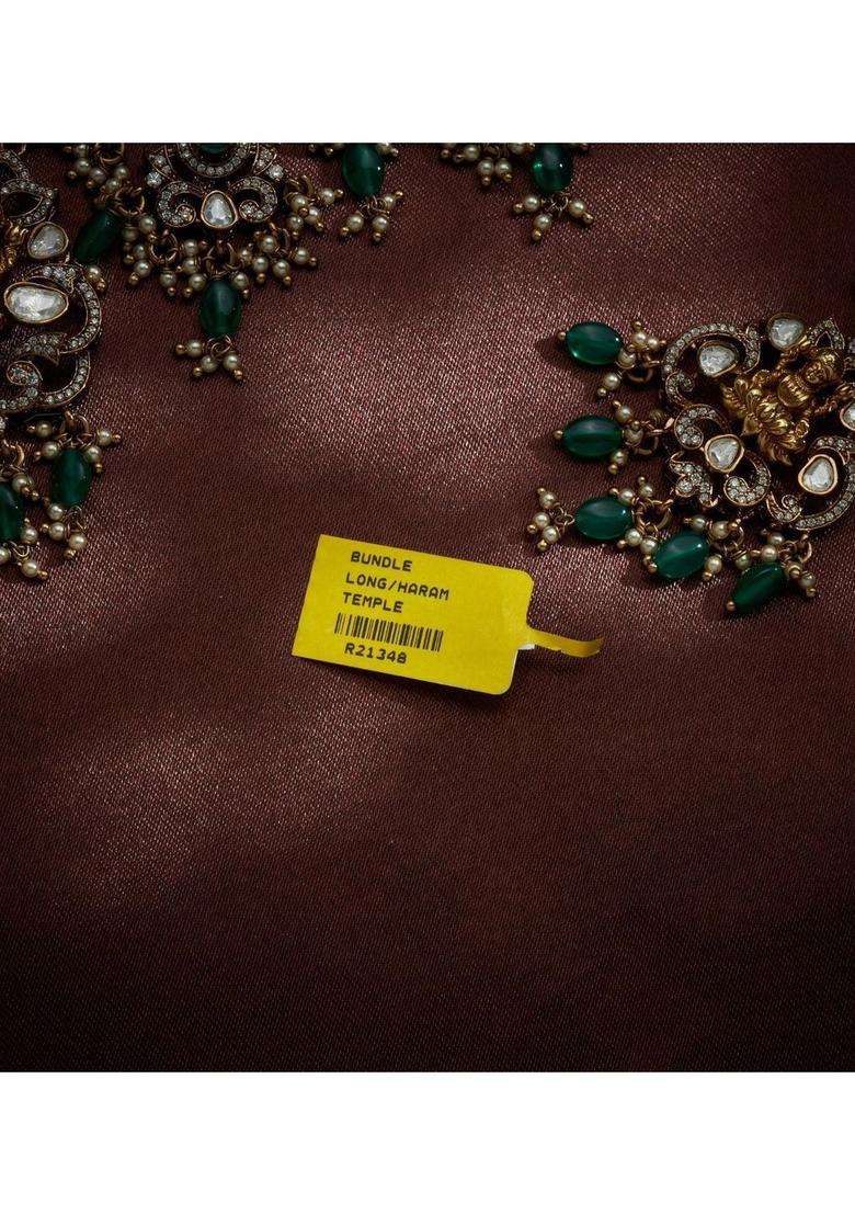 Sterling Silver Gold-Plated Temple Necklace for Women | Traditional Temple Jewellery for Wedding & Festive Wear | Gift for Her - Indya