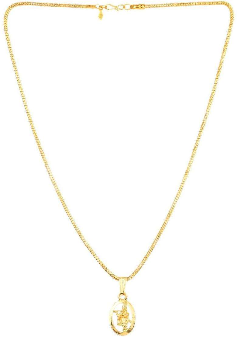 Stainless Steel Temple Pendant with Chain for Men & Women | Traditional Temple Jewellery for Wedding & Festive Wear | Festive Gift - Indya
