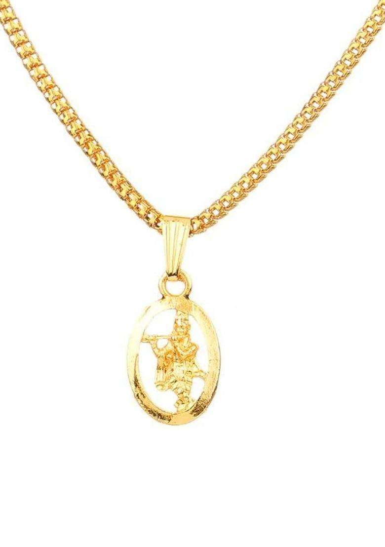 Stainless Steel Temple Pendant with Chain for Men & Women | Traditional Temple Jewellery for Wedding & Festive Wear | Festive Gift - Indya