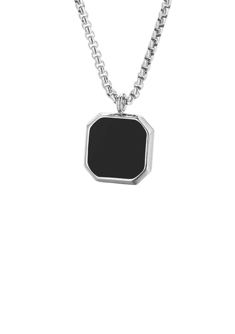 Silver-Plated Contemporary Pendants with Chains for Men | Stylish Party & Everyday Wear | Gift for Him - Indya