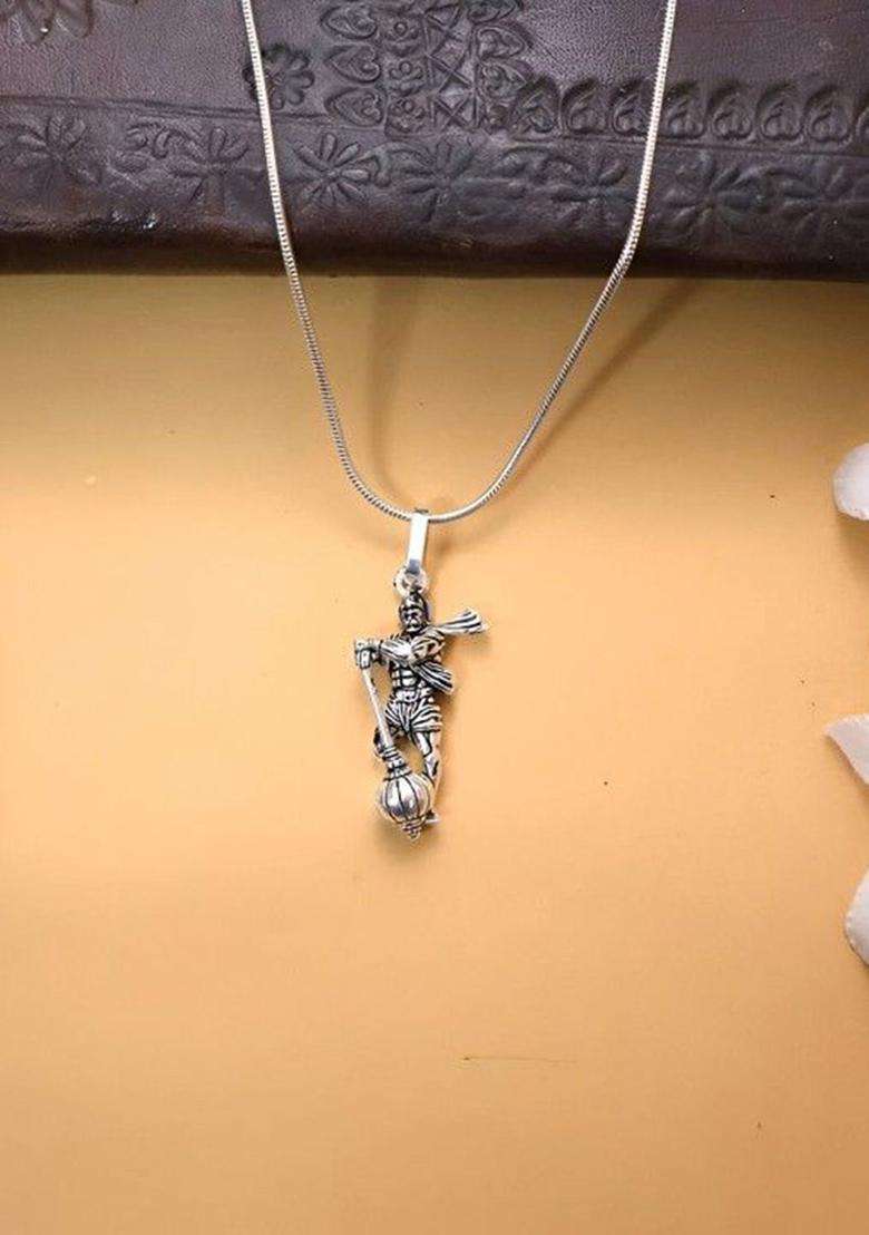 Silver-Plated Contemporary Pendants with Chains for Men | Stylish Party & Everyday Wear | Gift for Him - Indya