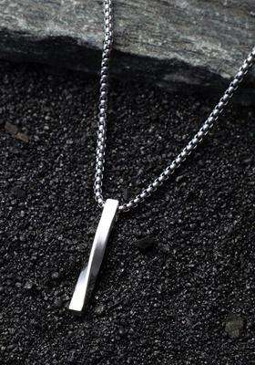 Silver-Plated Geometric Pendants with Chains for Men | Stylish Party & Everyday Wear | Gift for Him