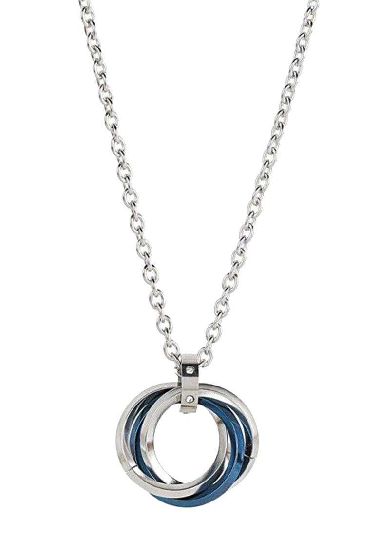 Silver-Plated Contemporary Pendants with Chains with CZ Stone for Men | Stylish Party & Everyday Wear | Gift for Him - Indya