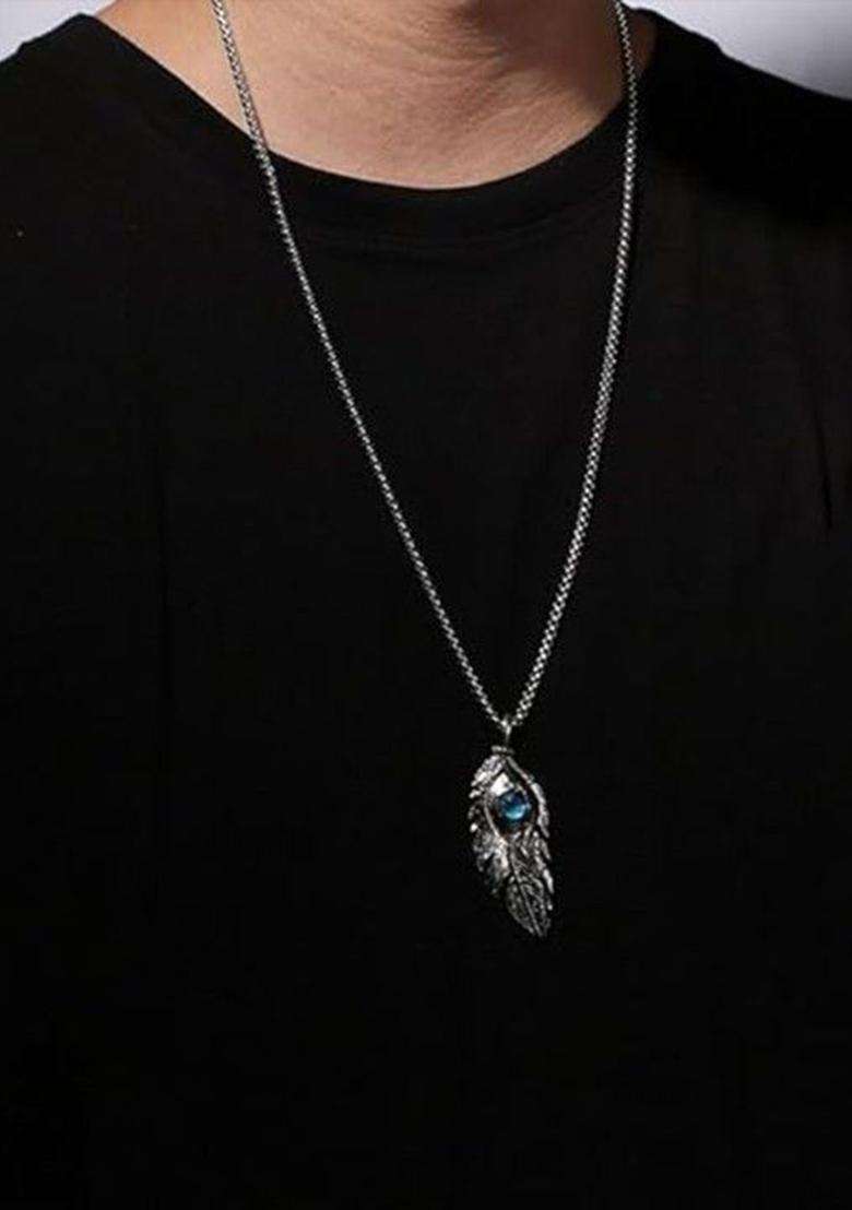 Silver-Plated Contemporary Pendants with Chains for Men | Stylish Party & Everyday Wear | Gift for Him - Indya