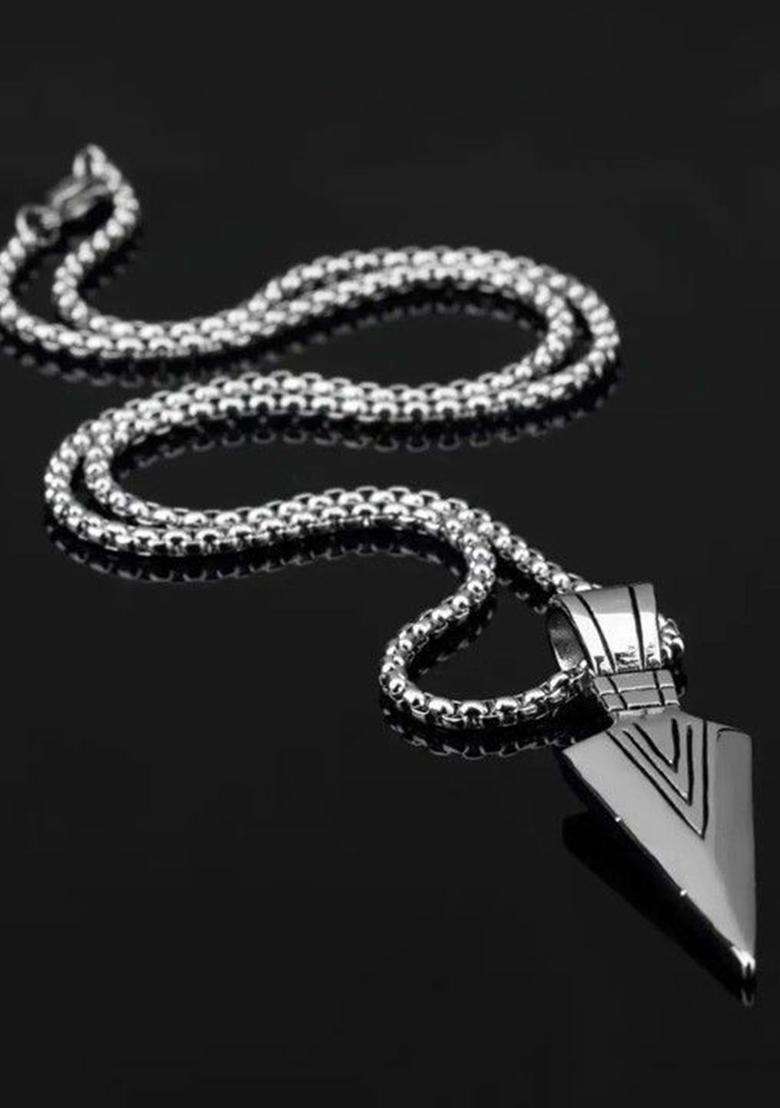 Silver-Plated Contemporary Pendants with Chains for Men | Stylish Party & Everyday Wear | Gift for Him - Indya