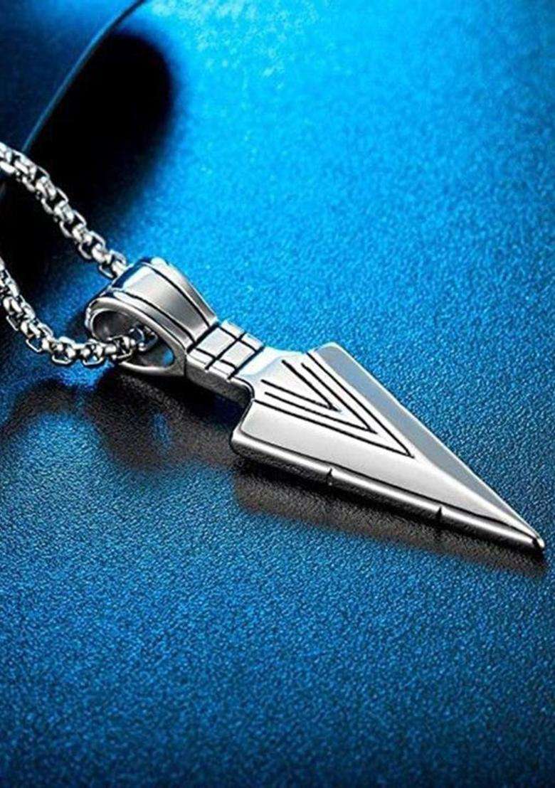 Silver-Plated Contemporary Pendants with Chains for Men | Stylish Party & Everyday Wear | Gift for Him - Indya