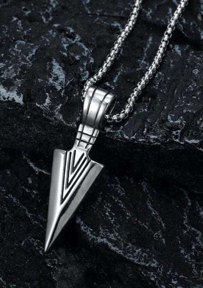 Silver-Plated Contemporary Pendants with Chains for Men | Stylish Party & Everyday Wear | Gift for Him - Indya
