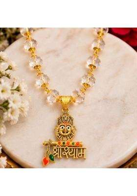 Gold-Plated Quirky Pendants with Chains with Pearl for Men & Women | Traditional Temple Jewellery for Wedding & Festive Wear | Festive Gift