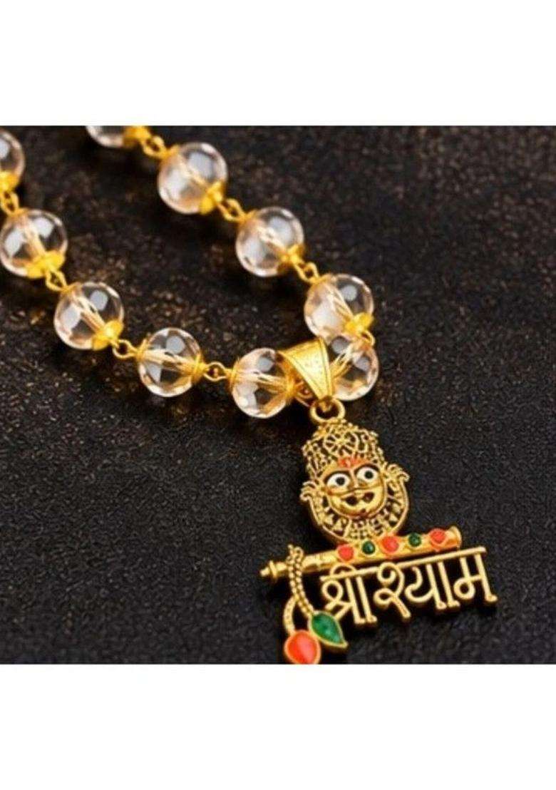 Gold-Plated Quirky Pendants with Chains with Pearl for Men & Women | Traditional Temple Jewellery for Wedding & Festive Wear | Festive Gift - Indya