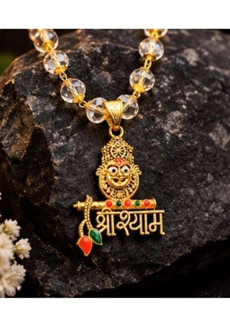 Gold-Plated Quirky Pendants with Chains with Pearl for Men & Women | Traditional Temple Jewellery for Wedding & Festive Wear | Festive Gift - Indya