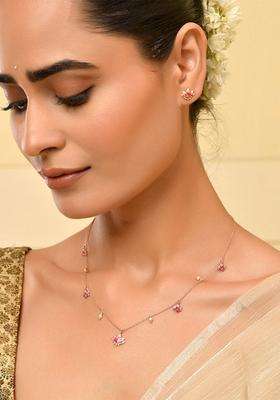 925 Sterling Silver Lotus Gold-Plated Pearl Necklace for Women | Traditional Temple Jewellery for Wedding & Festive Wear | Gift for Her