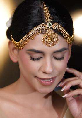 Gold-Plated Matha Patti Head Jewellery for Women | Traditional Temple Jewellery for Wedding & Festive Wear | Gift for Her