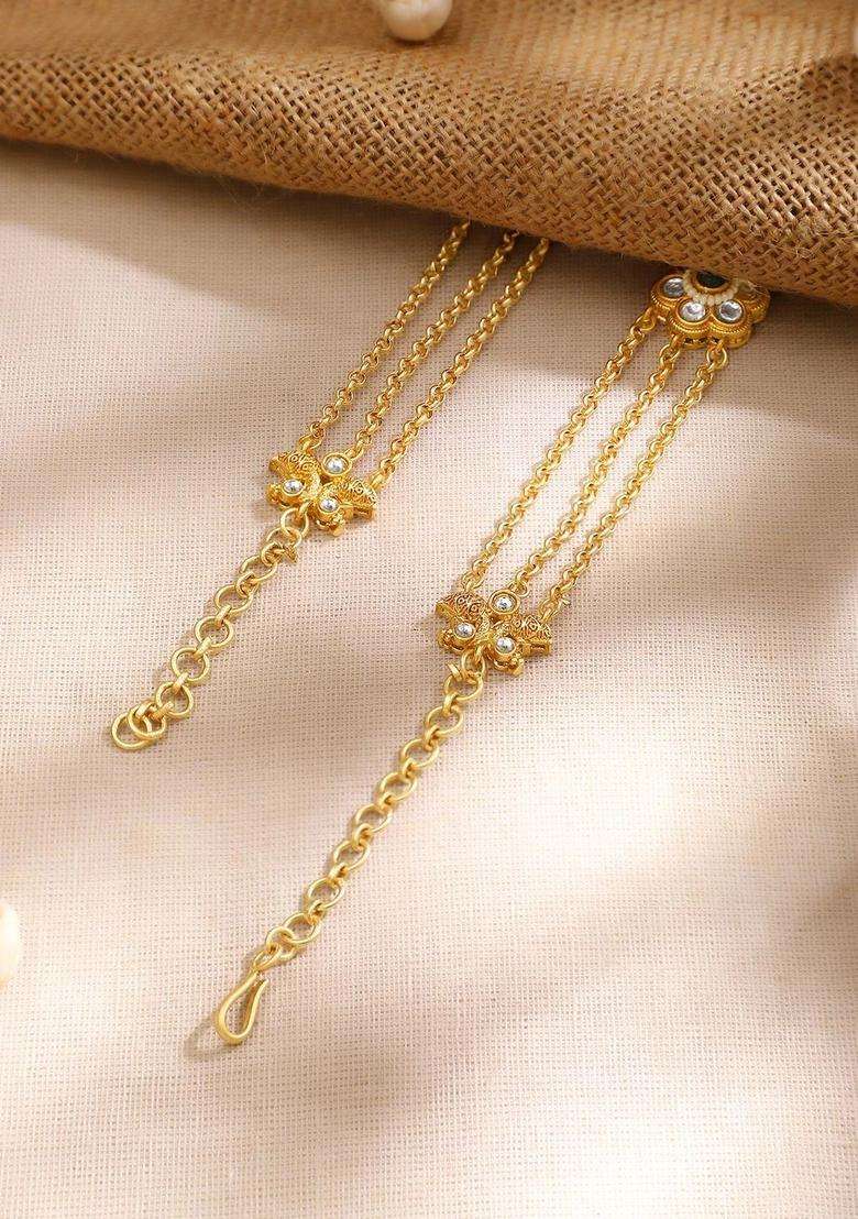 Brass Gold-Plated Temple Necklace for Women | Traditional Temple Jewellery for Wedding & Festive Wear | Gift for Her - Indya