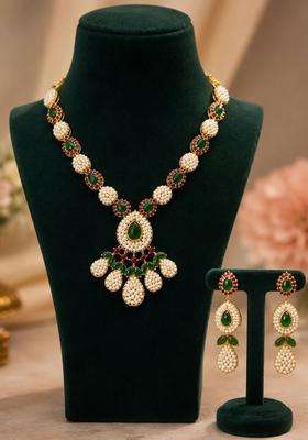 Brass Gold-Plated Temple Necklace for Women | Traditional Temple Jewellery for Wedding & Festive Wear | Gift for Her