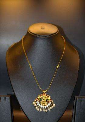 Gold-Plated Temple Necklace for Men & Women | Traditional Temple Jewellery for Wedding & Festive Wear | Festive Gift