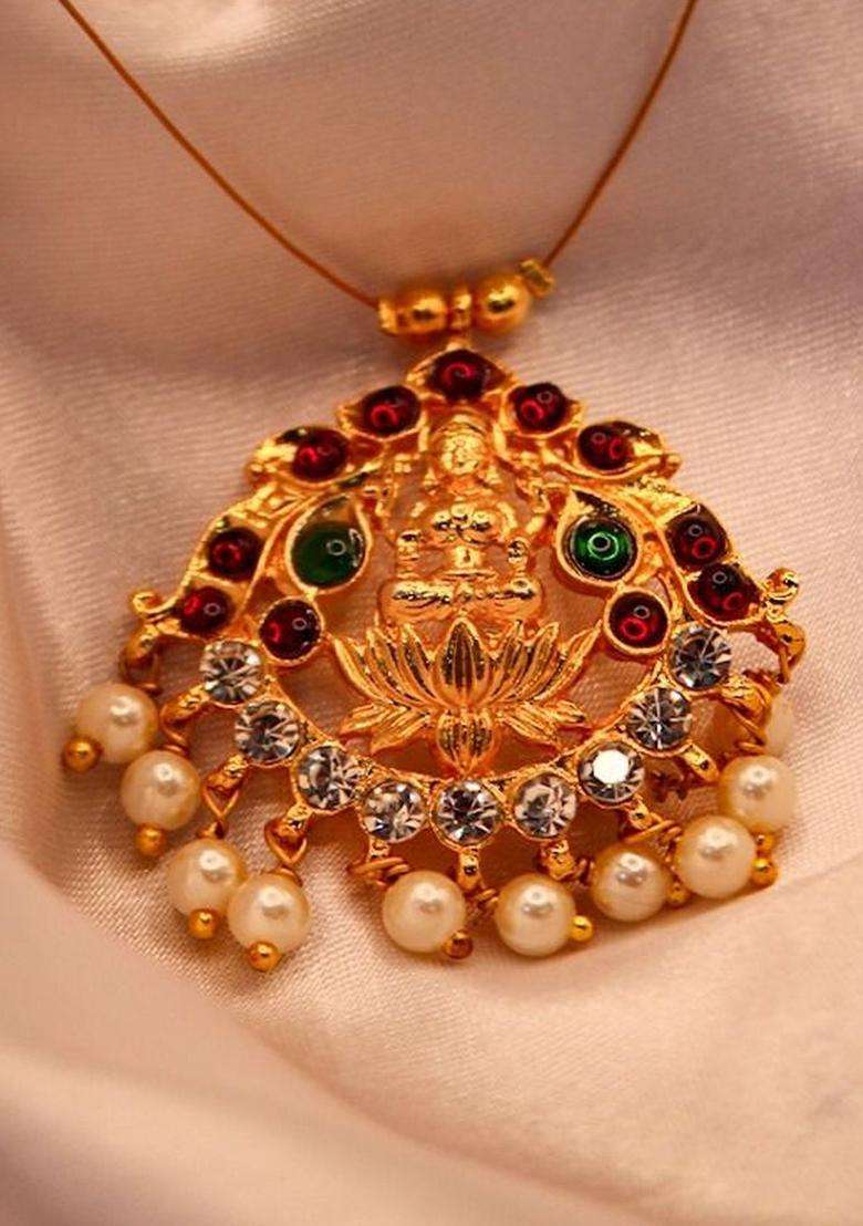Gold-Plated Temple Necklace for Men & Women | Traditional Temple Jewellery for Wedding & Festive Wear | Festive Gift - Indya